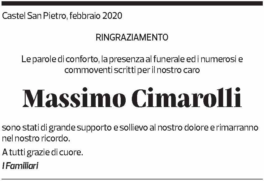 Annuncio funebre Massimo Cimarolli