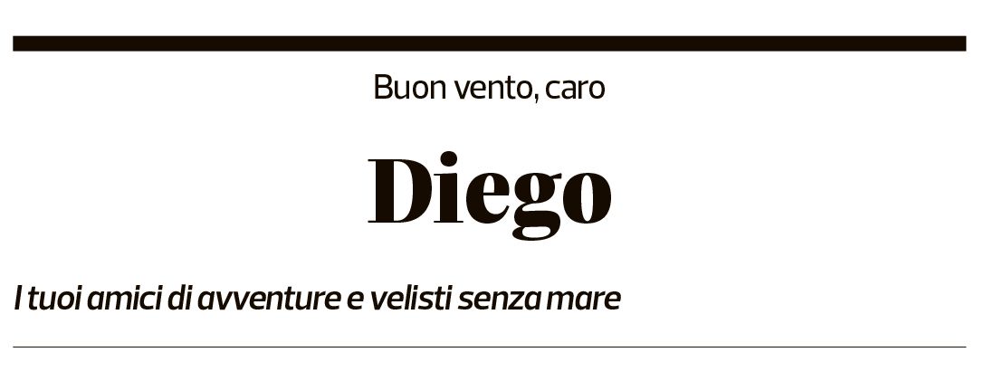 Annuncio funebre Diego Foletti