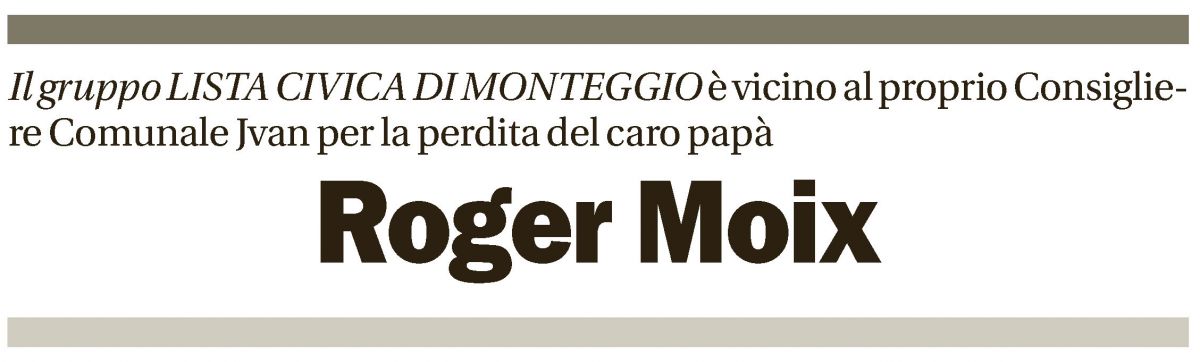 Annuncio funebre Roger Moix