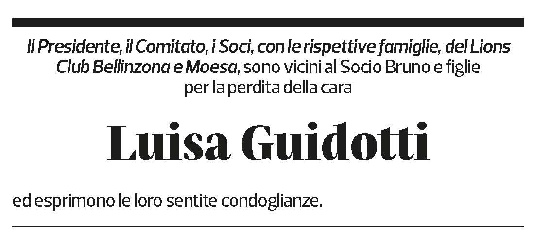Annuncio funebre Luisa Guidotti