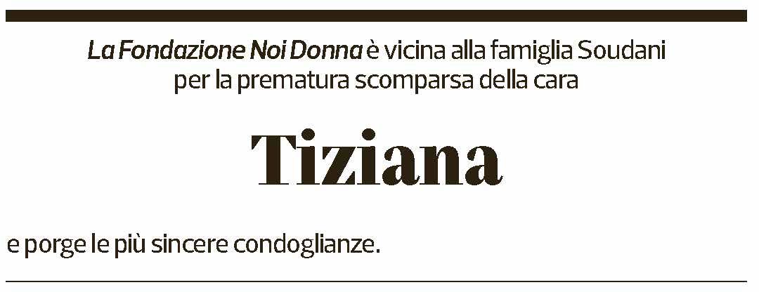 Annuncio funebre Tiziana Soudani
