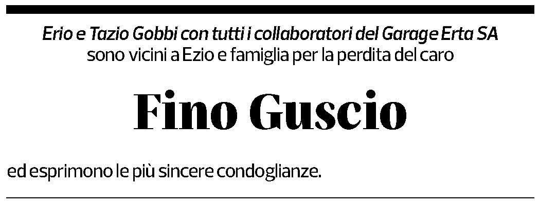 Annuncio funebre Serafino Guscio