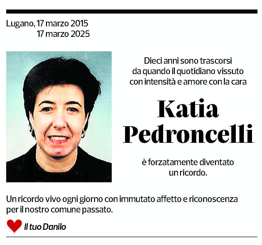 Annuncio funebre Katia Pedroncelli