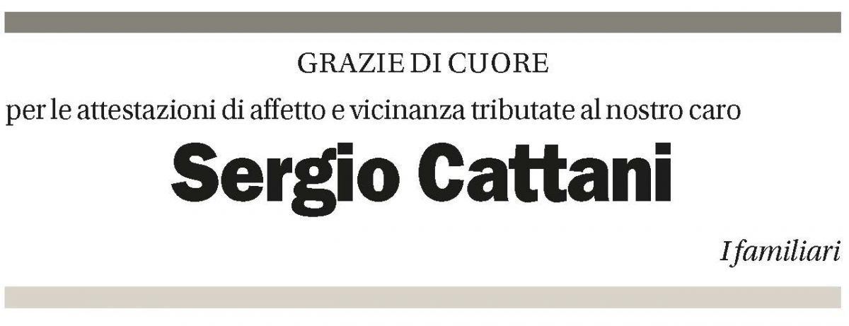 Annuncio funebre Sergio Cattani