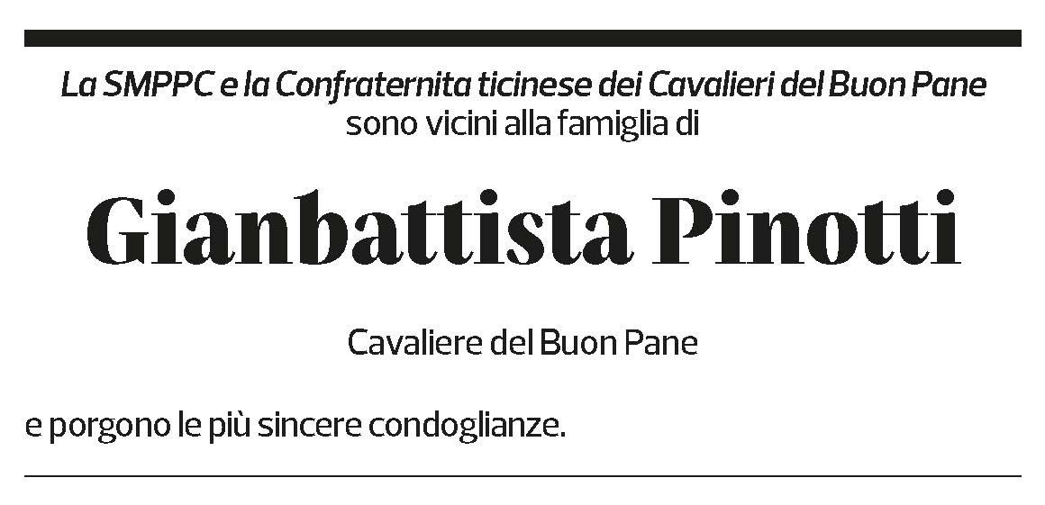 Annuncio funebre Gianbattista Pinotti