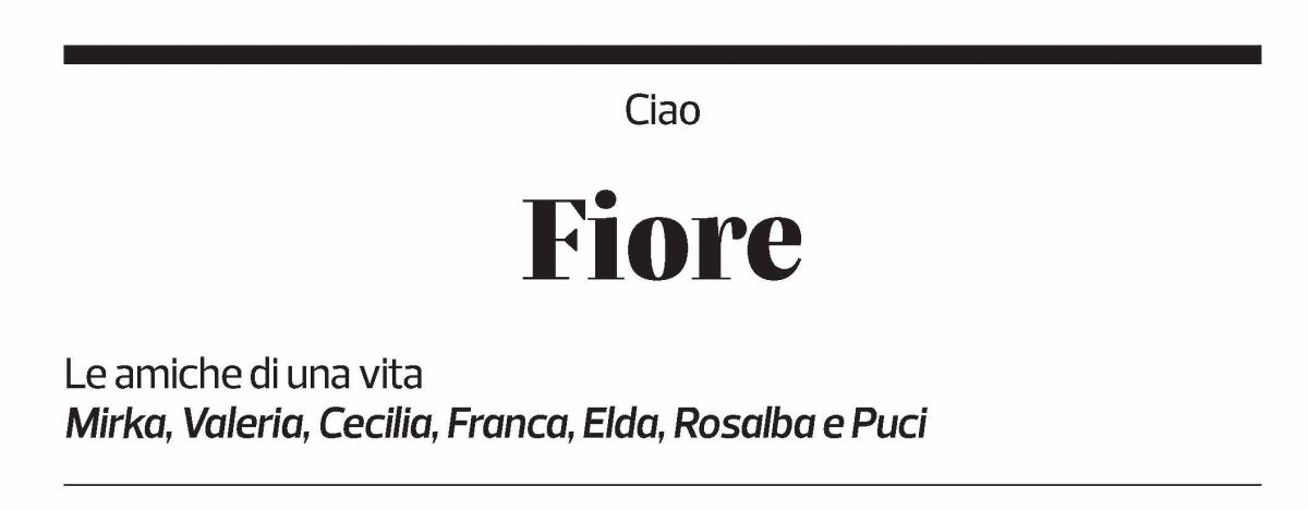 Annuncio funebre Fiorella Ghezzi
