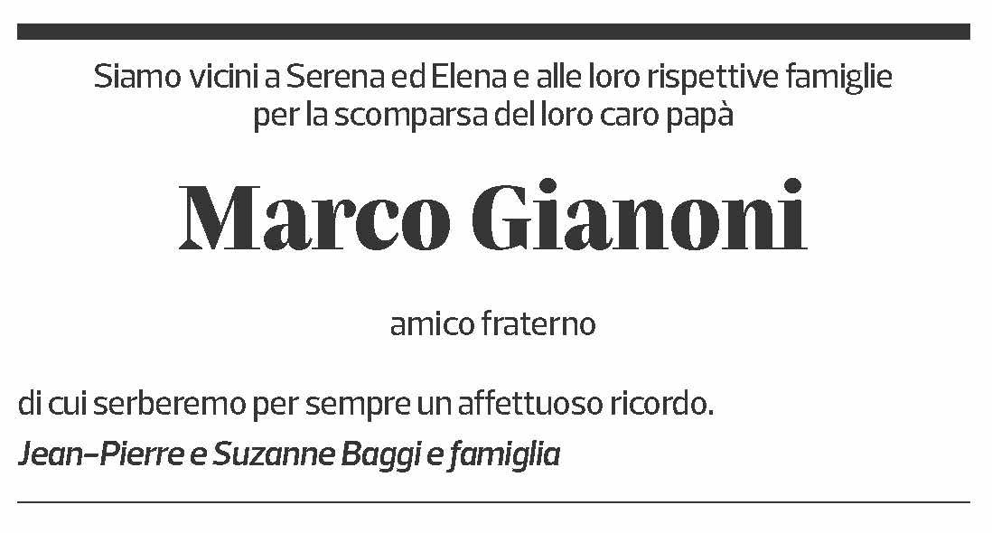 Annuncio funebre Marco Gianoni