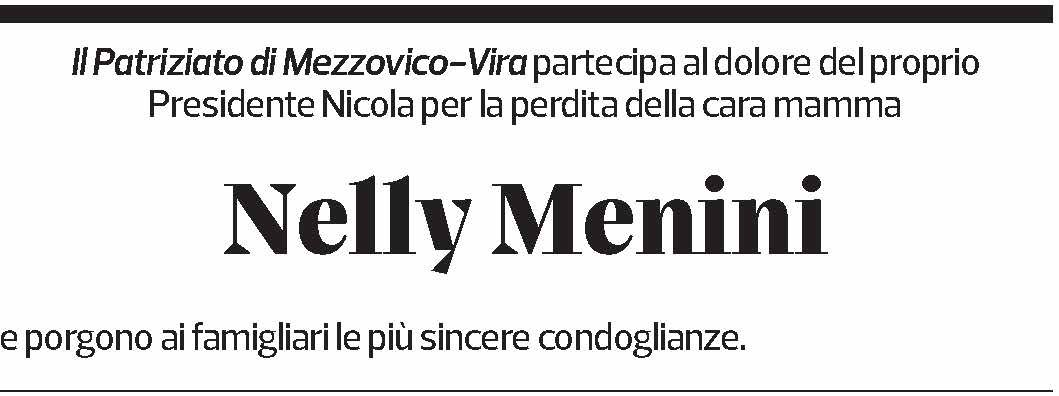 Annuncio funebre Nelly Menini