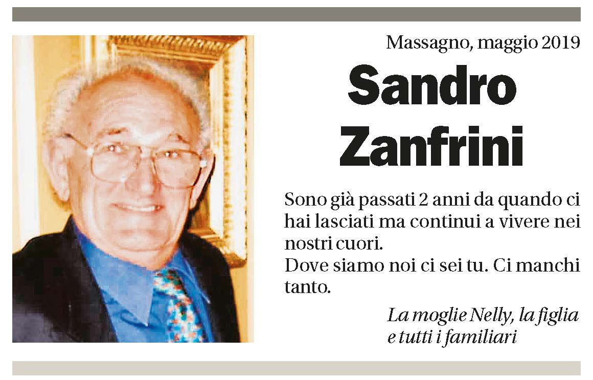 Annuncio funebre Sandro Zanfrini