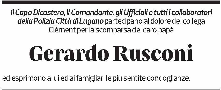 Annuncio funebre Gerardo Rusconi