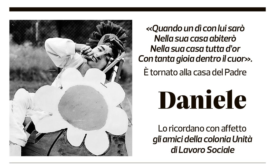 Annuncio funebre Daniele -