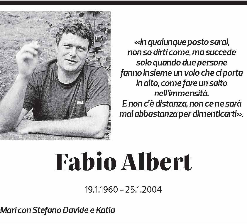 Annuncio funebre Fabio Albert