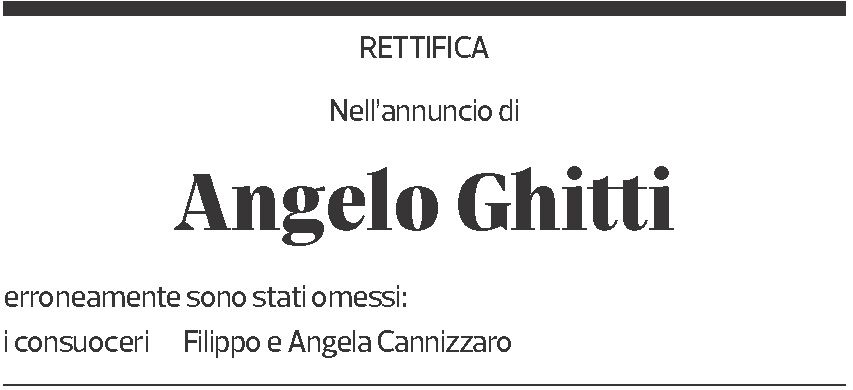 Annuncio funebre Angelo Ghitti
