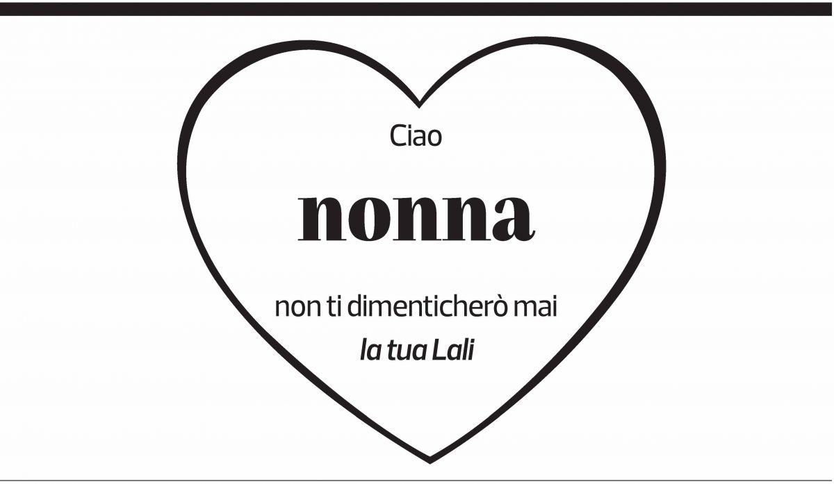 Annuncio funebre Nelly Menini-albertoni