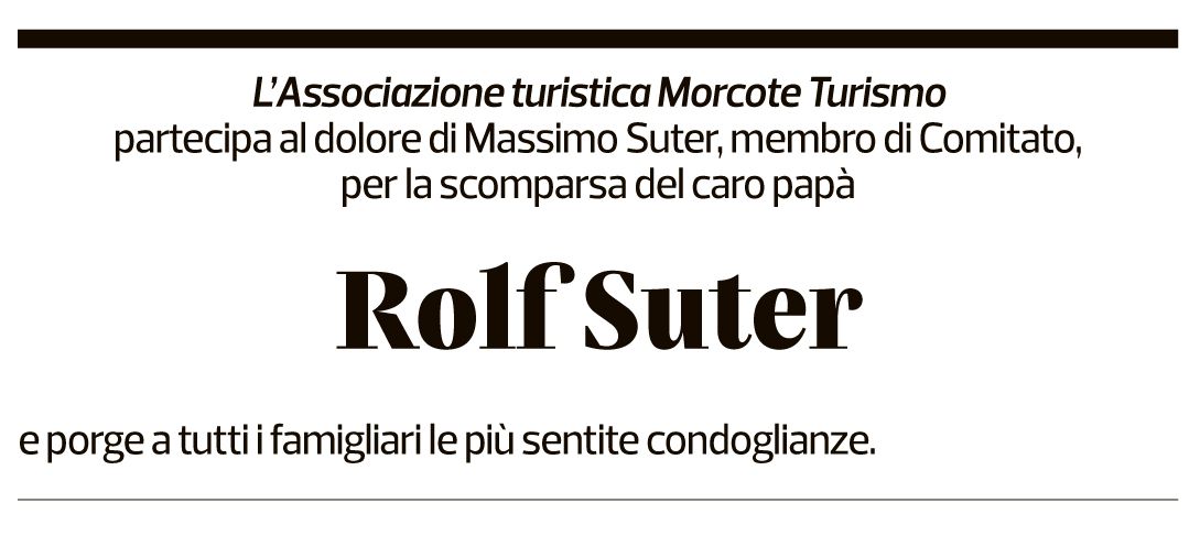 Annuncio funebre Rolf Suter