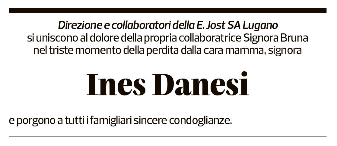Annuncio funebre Ines Danesi