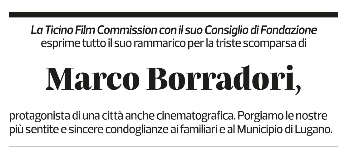 Annuncio funebre Marco Borradori