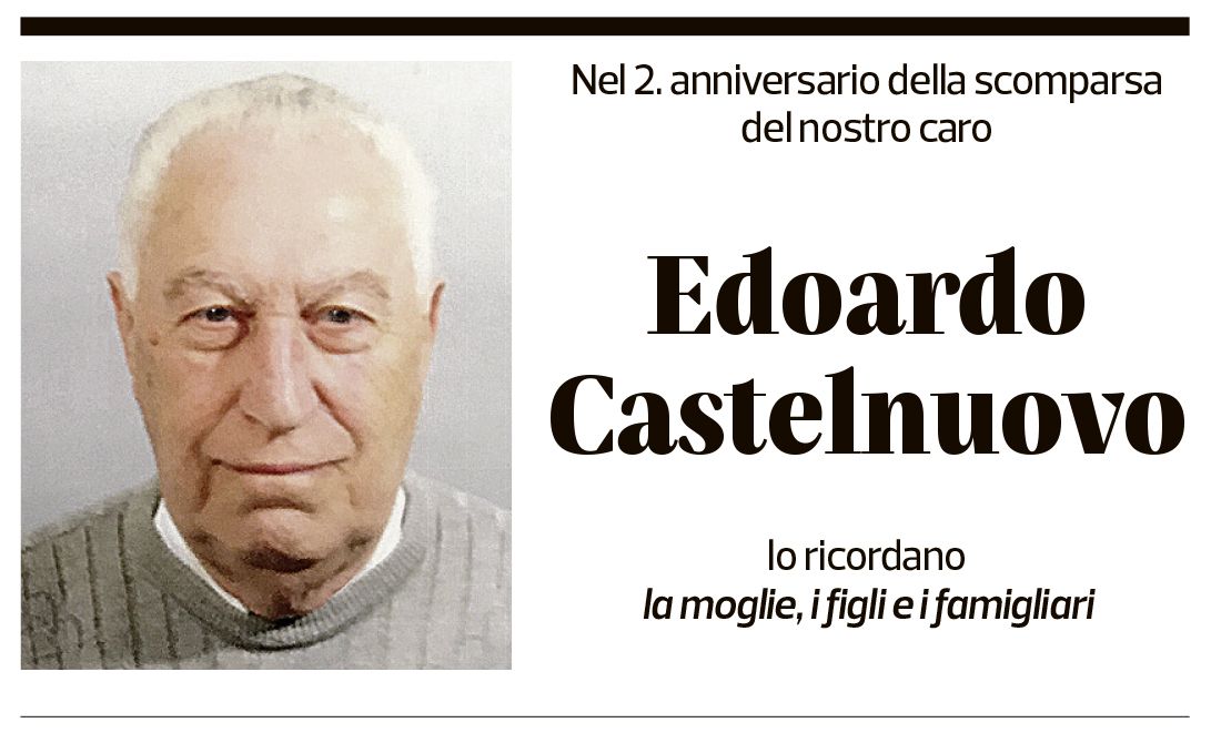 Annuncio funebre Edoardo Castelnuovo