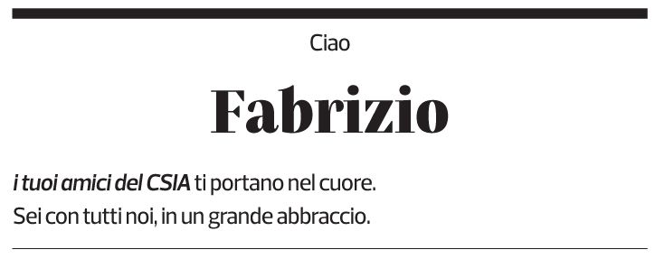 Annuncio funebre Fabrizio Renna