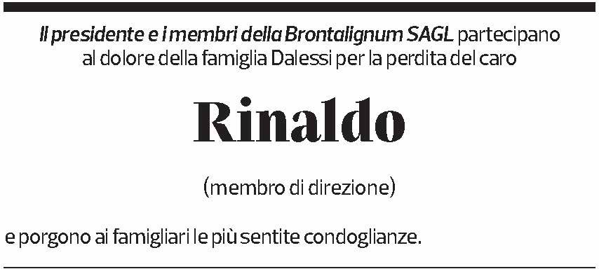 Annuncio funebre Rinaldo Dalessi