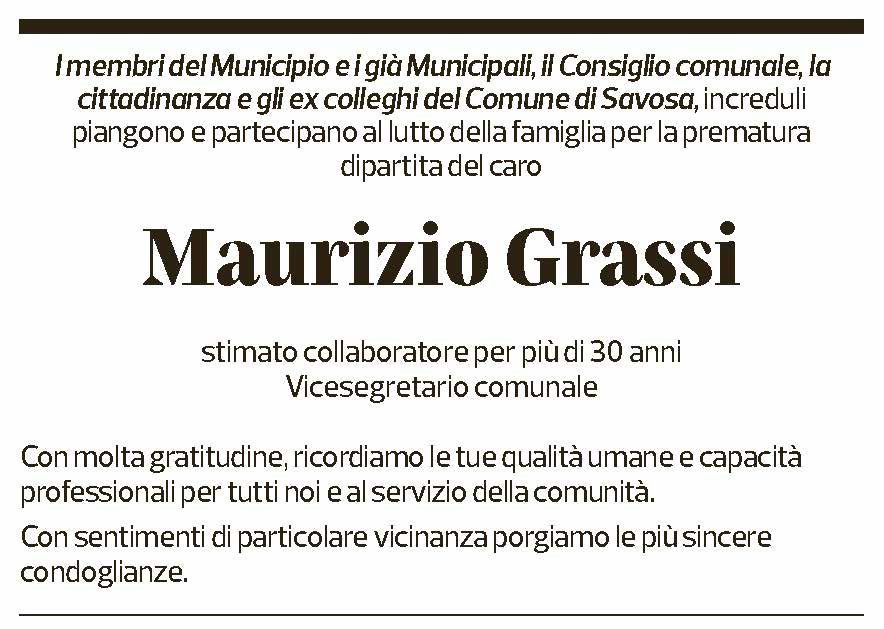 Annuncio funebre Maurizio "mamo" Grassi