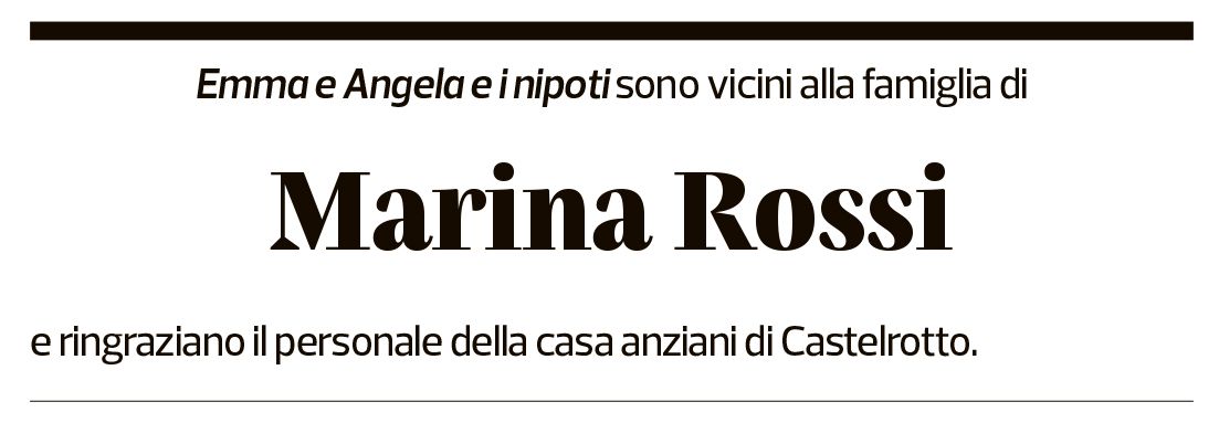 Annuncio funebre Marina Rossi