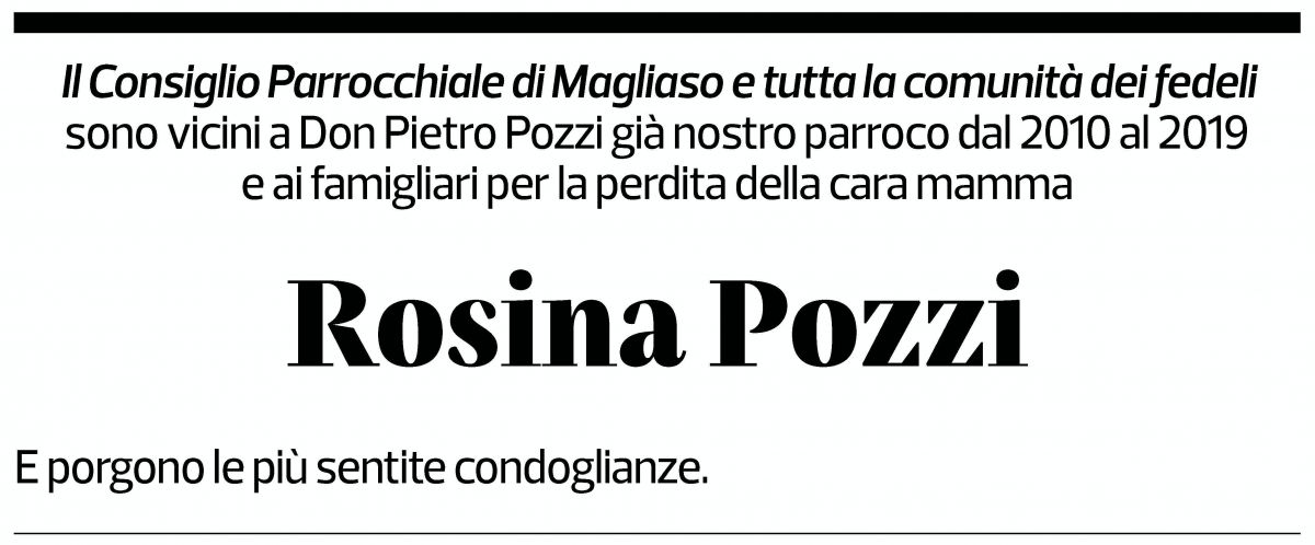 Annuncio funebre Rosa Pozzi
