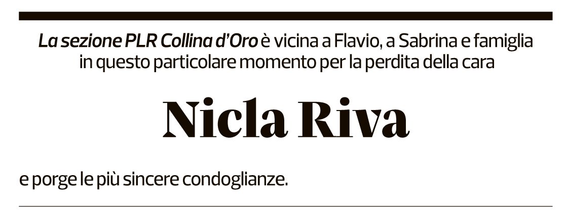 Annuncio funebre Nicla Riva