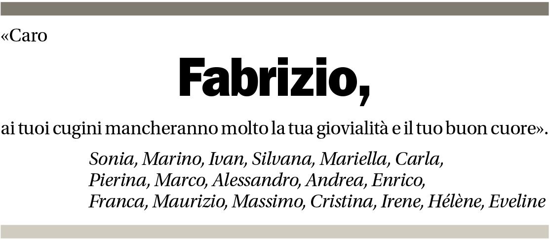 Annuncio funebre Fabrizio Baccanelli