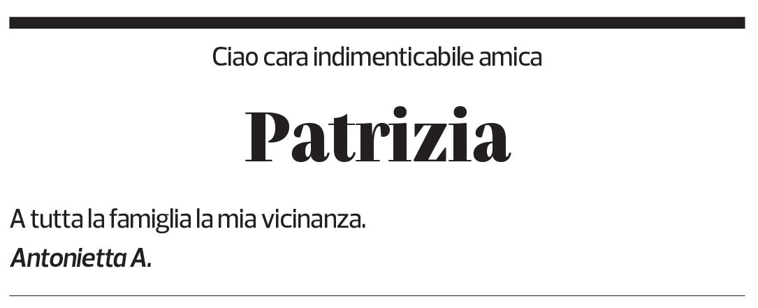 Annuncio funebre Patrizia Minotti