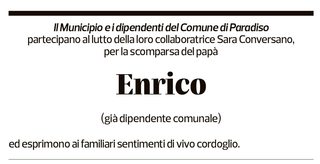 Annuncio funebre Enrico Conversano