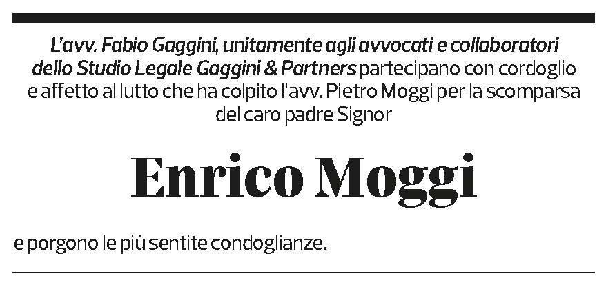 Annuncio funebre Enrico Moggi