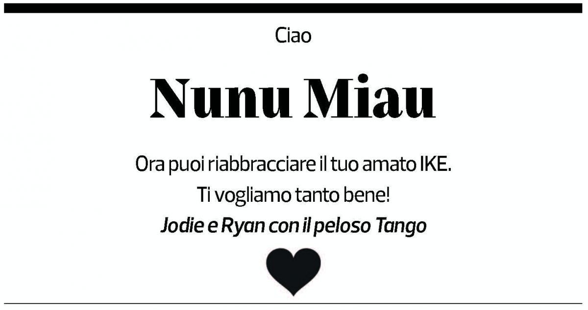 Annuncio funebre Mauro Geninazza