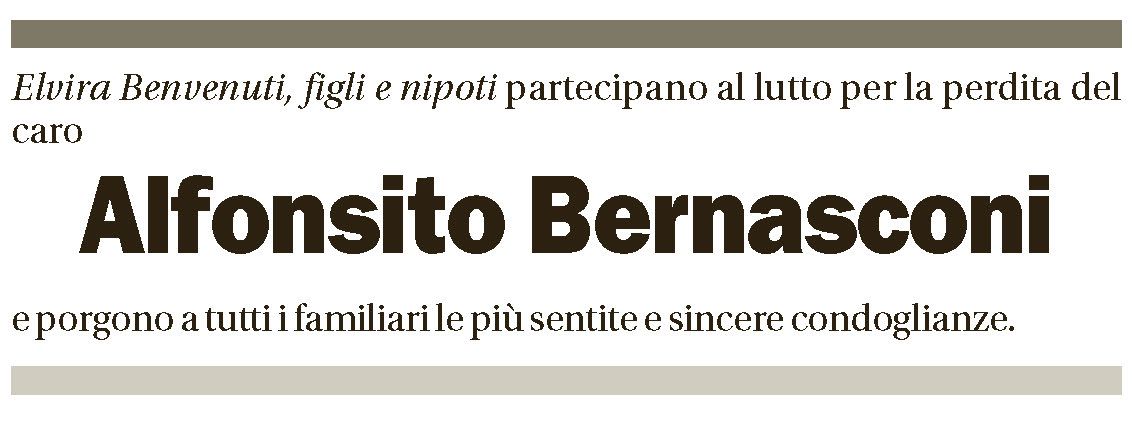 Annuncio funebre Alfonsito Bernasconi