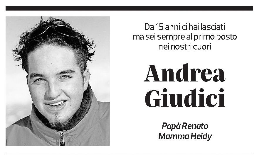 Annuncio funebre Andrea Giudici