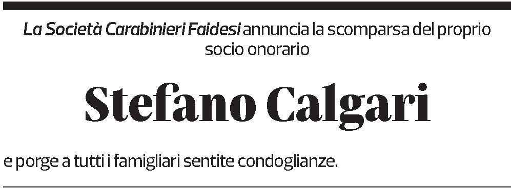 Annuncio funebre Stefano Calgari