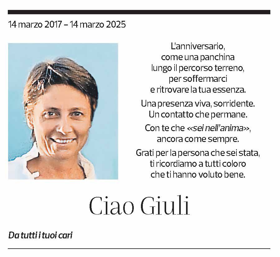 Annuncio funebre Giuli 
