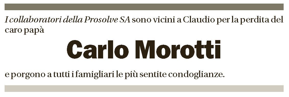 Annuncio funebre Carlo Morotti