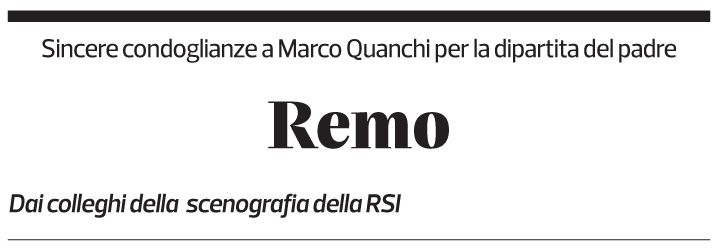 Annuncio funebre Remo Lurà