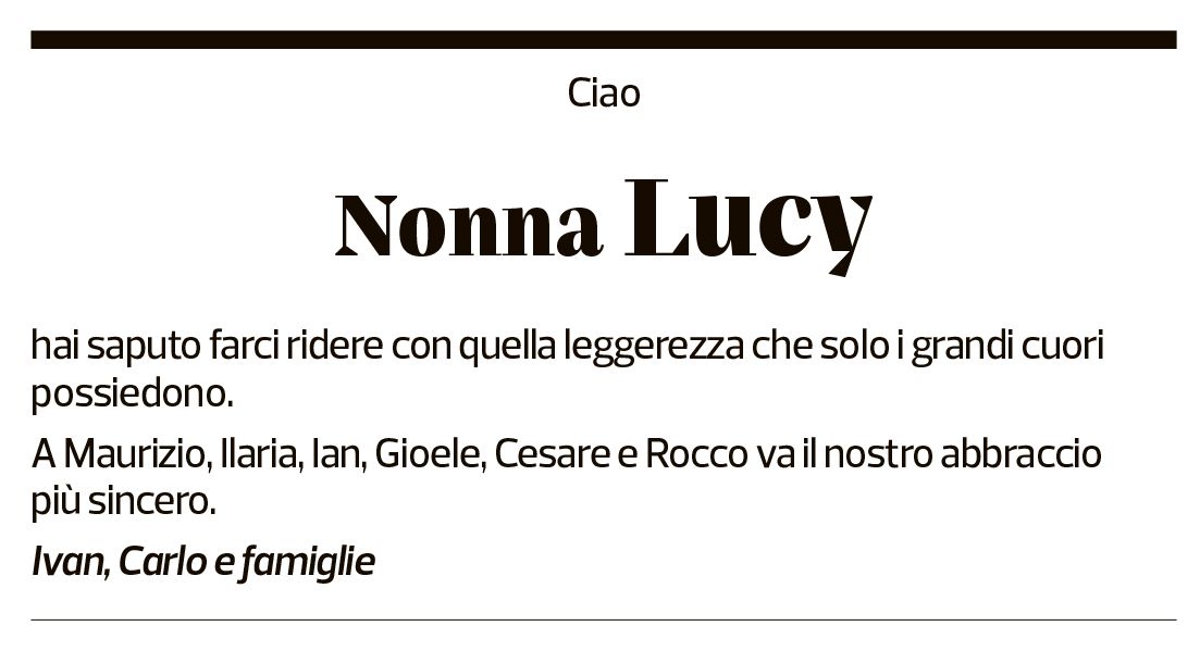 Annuncio funebre Luciana Di Lernia
