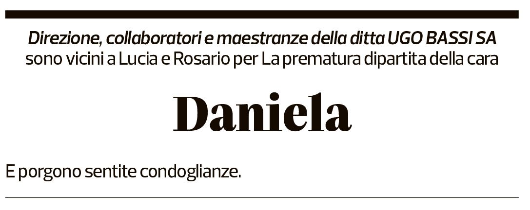 Annuncio funebre Daniela Pescetti
