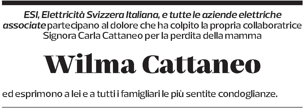 Annuncio funebre Wilma Cattaneo