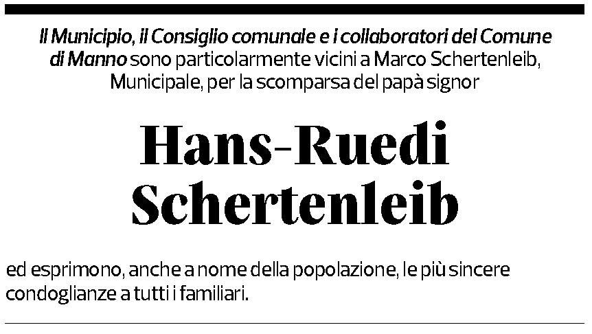 Annuncio funebre Hans-ruedi Schertenlieb