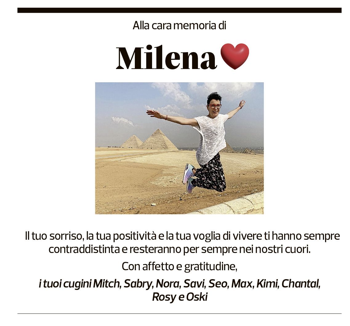Annuncio funebre Milena Fenaroli