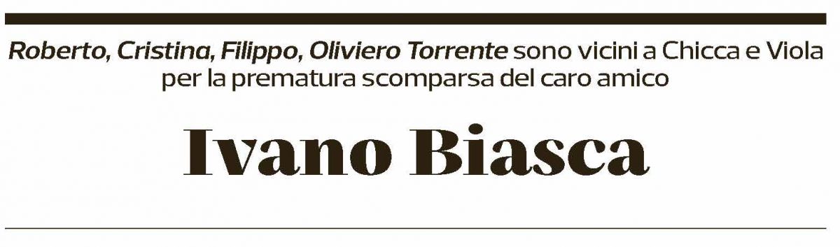 Annuncio funebre Ivano Biasca