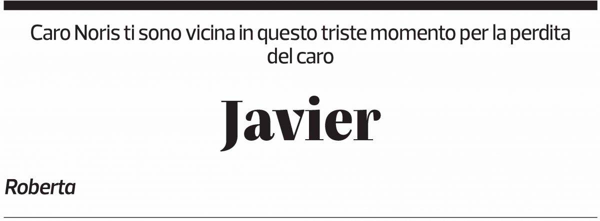 Annuncio funebre Javier Bottinelli