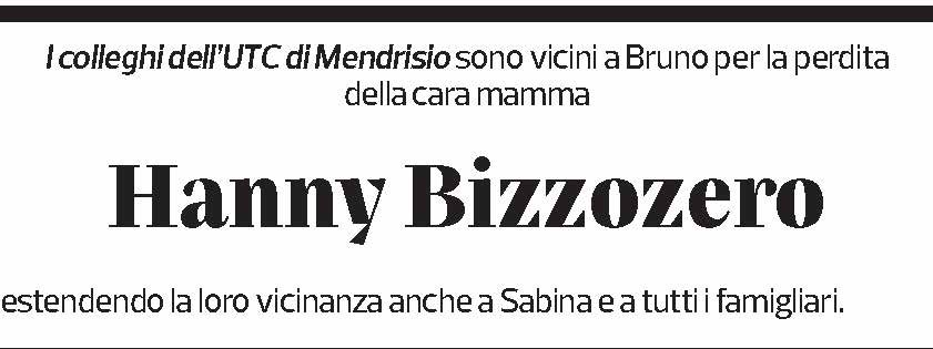 Annuncio funebre Hanny Bizzozero