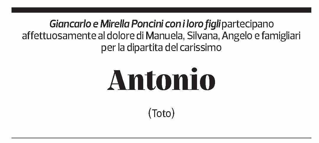 Annuncio funebre Antonio Rabaglio