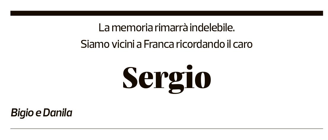 Annuncio funebre Sergio Galetti