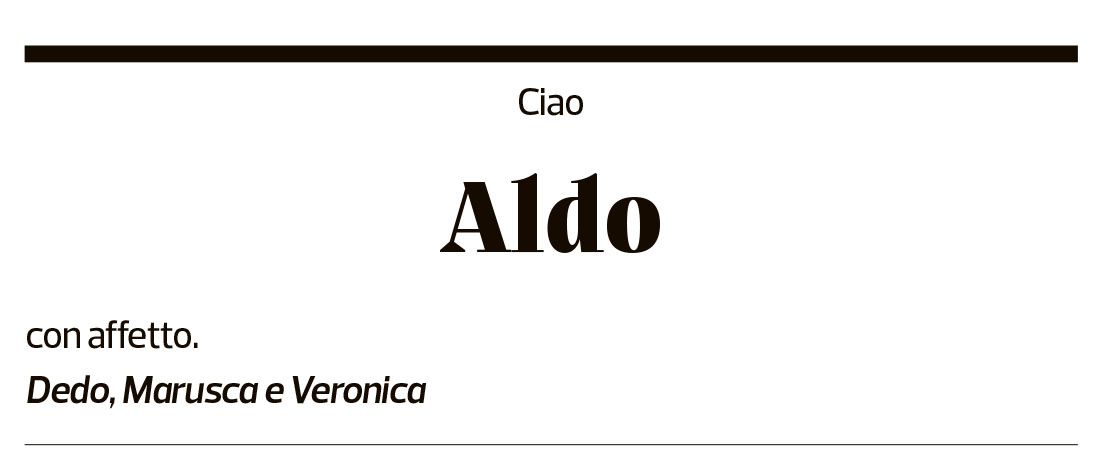 Annuncio funebre Aldo Pessina